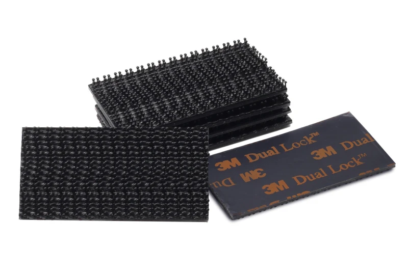 3M Dual Lock selbstklebendes doppelseitiges Klettverschlussband 25.4x50,8mm 6 Stk. schwarz 