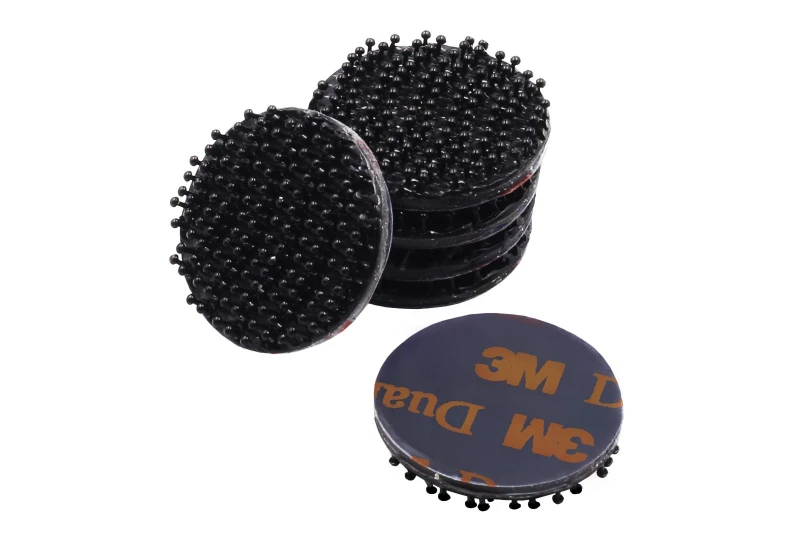 3M Dual Lock selbstklebendes doppelseitiges Klettverschlussband  Ø20mm 6 Stk. schwarz 