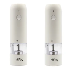 dRio AKU Elektrische Salz- und Pfeffermühle - weiß 2 Stk.