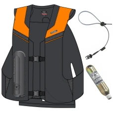 Hit-Air MLV 2 Airbagweste limitierte Edition schwarz und orange