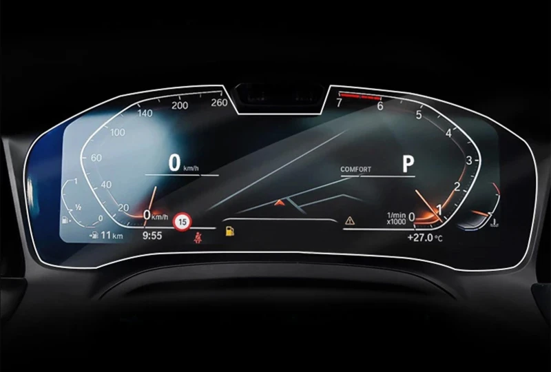 Schutzglas für Instrumententafel BMW G20 G21 G22 G26 G42 Modell mit Kamera für das Auto