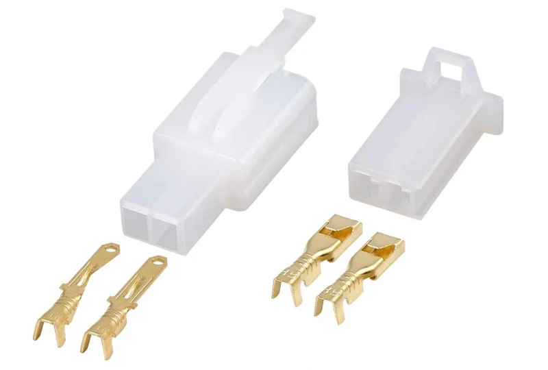 SEFIS Steckerset 2,8 mm Faston – Männchen und Weibchen für Motorrad