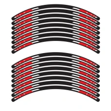 SEFIS Satz 4-teiliger Felgenaufkleber EASY rot
