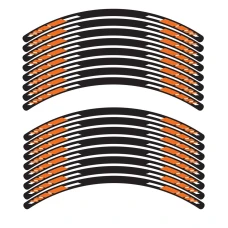 SEFIS Satz 4-teiliger Felgenaufkleber EASY orange