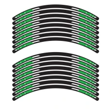 SEFIS Satz 4-teiliger Felgenaufkleber EASY grün