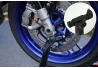 SEFIS M20U klappbarer mobiler universeller Motorradständer - SET Front und Heck - Dorn / Racing (Haken)