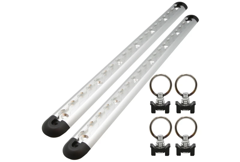 SEFIS ALU Ankerleiste  AirLine 2x50cm silber + 4 Stk. Ösen in die AirLine-Leiste für Motorrad