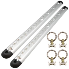 SEFIS ALU Ankerleiste  AirLine 2x50cm silber + 4 Stk. Ösen in die AirLine-Leiste