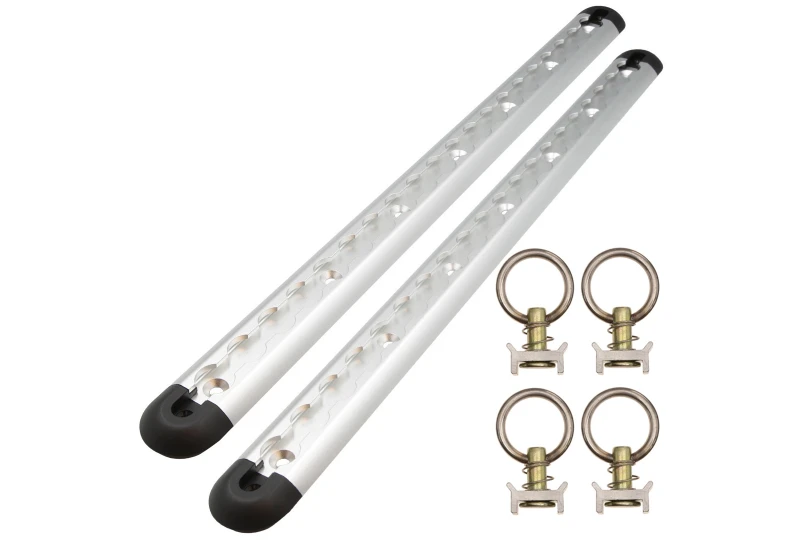 SEFIS ALU Ankerleiste  AirLine 2x50cm silber + 4 Stk. Ösen in die AirLine-Leiste für Motorrad