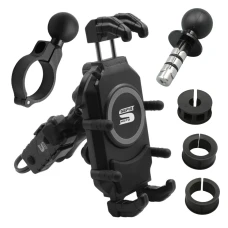 SEFIS Set Bind + Bind Charge Telefonhalter mit kabellosem Ladegerät und USB-C-Buchse - in den Lenkkopf