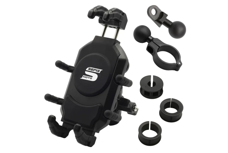SEFIS Bind robuster Telefonhalter mit Anti-Shock-Adapter für Motorrad