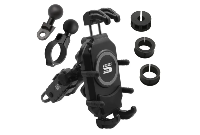 SEFIS Set Bind + Bind Charge Telefonhalter mit kabellosem Ladegerät und USB-C-Buchse für Motorrad SEFIS Set Bind + Bind Charge Telefonhalter mit kabellosem Ladegerät und USB-C-Buchse für Motorrad