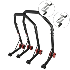 SEFIS D18 Motorradständer Set Vorder- und Hinterrad - schwarz - 2in1 / 2in1 SEFIS D18 Motorradständer Set Vorder- und Hinterrad - schwarz - 2in1 / 2in1