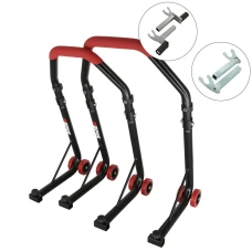 SEFIS D18 Motorradständer Set Vorder- und Hinterrad - rot - 2in1 / V-Aufnahme SEFIS D18 Motorradständer Set Vorder- und Hinterrad - rot - 2in1 / V-Aufnahme