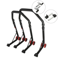 SEFIS D18 Motorradständer Set Vorder- und Hinterrad - schwarz - 2in1 / Standard SEFIS D18 Motorradständer Set Vorder- und Hinterrad - schwarz - 2in1 / Standard