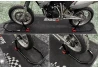 SEFIS D18 Motorradständer Set Vorder- und Hinterrad für 125cc-450cc - schwarze