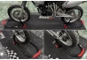 SEFIS D18 Motorradständer Set Vorder- und Hinterrad für 125cc-450cc - rot