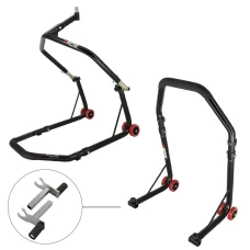 SEFIS D18 Motorradständer Set Lenkkopf und Hinterrad - 2in1 - Schwarz SEFIS D18 Motorradständer Set Lenkkopf und Hinterrad - 2in1 - Schwarz