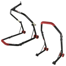 SEFIS D18 Motorradständer Set Lenkkopf und Hinterrad - Rot SEFIS D18 Motorradständer Set Lenkkopf und Hinterrad - Rot