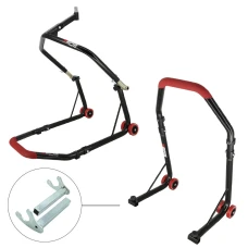 SEFIS D18 Motorradständer Set Lenkkopf und Hinterrad - racing - Rot SEFIS D18 Motorradständer Set Lenkkopf und Hinterrad - racing - Rot