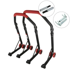 SEFIS D18 Motorradständer Set Vorder- und Hinterrad - rot - single / V-Aufnahme SEFIS D18 Motorradständer Set Vorder- und Hinterrad - rot - single / V-Aufnahme