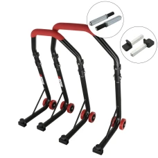 SEFIS D18 Motorradständer Set Vorder- und Hinterrad - rot - single / standard SEFIS D18 Motorradständer Set Vorder- und Hinterrad - rot - single / standard