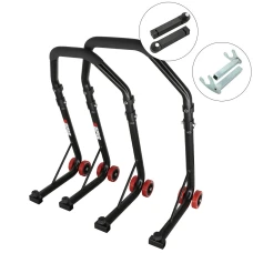 SEFIS D18 Motorradständer Set Vorder- und Hinterrad - schwarz - Dorn / Racing (Haken) SEFIS D18 Motorradständer Set Vorder- und Hinterrad - schwarz - Dorn / Racing (Haken)