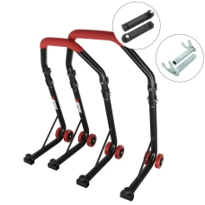 SEFIS D18 Motorradständer Set Vorder - und Hinterrad - rot - Dorn / V-Aufnahme SEFIS D18 Motorradständer Set Vorder - und Hinterrad - rot - Dorn / V-Aufnahme