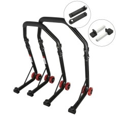 SEFIS D18 Motorradständer Set Vorder- und Hinterrad - schwarz - Dorn / Standard SEFIS D18 Motorradständer Set Vorder- und Hinterrad - schwarz - Dorn / Standard