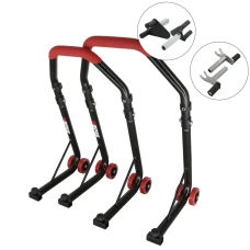 SEFIS D18 Motorradständer Set Vorder- und Hinterrad - rot - V-Aufnahme / 2in1 SEFIS D18 Motorradständer Set Vorder- und Hinterrad - rot - V-Aufnahme / 2in1