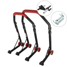 SEFIS D18 Motorradständer Set Vorder- und Hinterrad - rot - V-Aufnahme / racing SEFIS D18 Motorradständer Set Vorder- und Hinterrad - rot - V-Aufnahme / racing