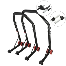 SEFIS D18 Motorradständer Set Vorder- und Hinterrad - schwarz - V-Aufnahme / Standard SEFIS D18 Motorradständer Set Vorder- und Hinterrad - schwarz - V-Aufnahme / Standard