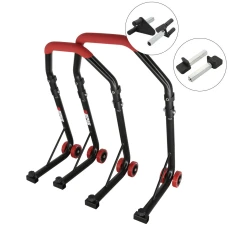 SEFIS D18 Motorradständer Set Vorder- und Hinterrad - rot - V-Aufnahme / Standard SEFIS D18 Motorradständer Set Vorder- und Hinterrad - rot - V-Aufnahme / Standard