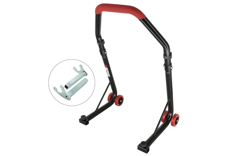 SEFIS D18 Motorradständer Hinterrad - rot - 2in1 - Racing (Haken)