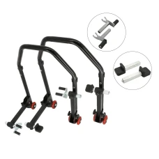 SEFIS D20 klappbarer Universal-Motorradständer - SET Front und Heck - 2in1 / Standard