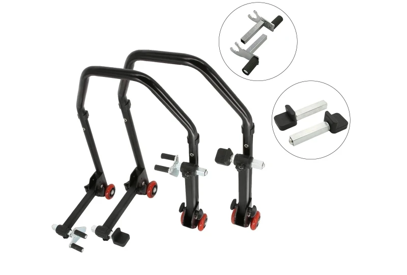SEFIS D20 klappbarer Universal-Motorradständer - SET Front und Heck - 2in1 / Standard für Motorrad