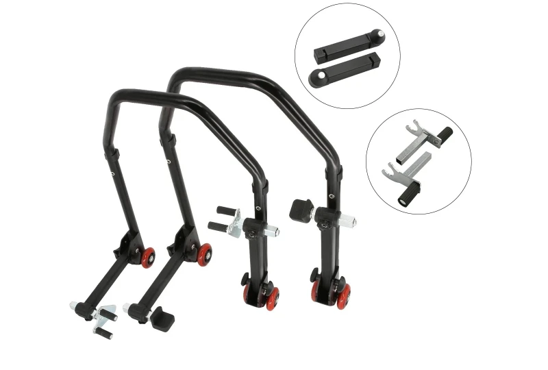 SEFIS D20 klappbarer Motorradständer SET Vorder- und Hinterrad - Dorn / 2in1 für Honda CMX 500/1100 Rebel für Motorrad