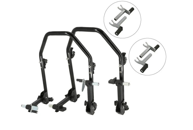 SEFIS D20U klappbarer mobiler universeller Motorradständer - SET Front und Heck - 2in1 / 2in1 für Motorrad