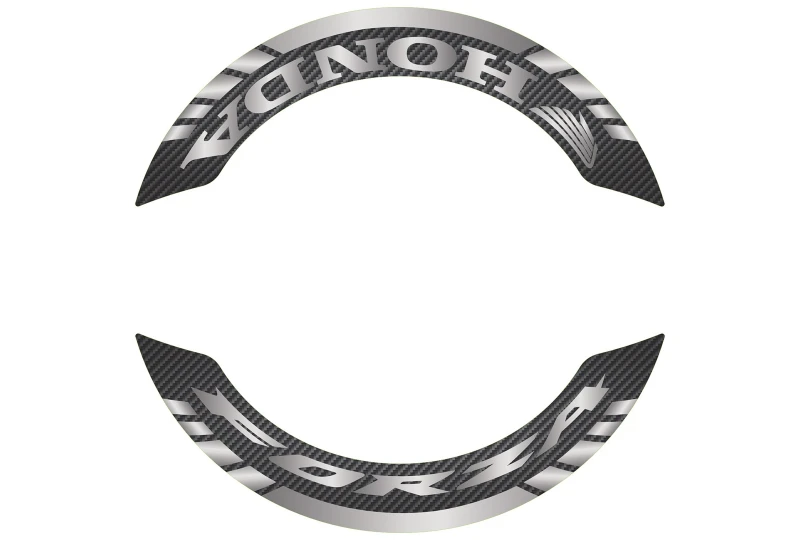 SEFIS zweiteilige Felgenaufkleber HONDA Forza carbon-grau für Motorrad