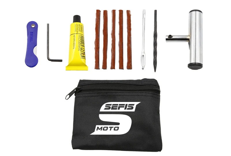 Moto Reparaturset für schlauchlose Reifen im Sefis-Taschenformat für das Auto