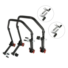 SEFIS D20 klappbarer Universal-Motorradständer - SET Front und Heck - 2in1 / 2in1