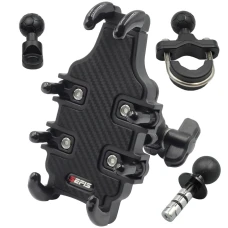 SEFIS Grab robuster ABS-Telefonhalter mit Anti-Shock-Adapter - in den Lenkkopf
