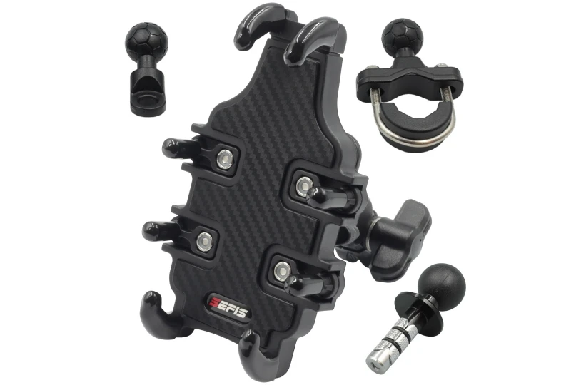 SEFIS Grab robuster ABS-Telefonhalter mit Anti-Shock-Adapter - in den Lenkkopf für Motorrad SEFIS Grab robuster ABS-Telefonhalter mit Anti-Shock-Adapter - in den Lenkkopf für Motorrad