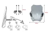 SEFIS K1 Universelles Plexiglasschild klar für Motorrad