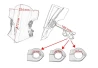 SEFIS K4 universelles Plexiglasschild geraucht für Motorrad