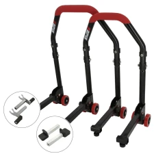 SEFIS M20 klappbarer universeller Motorradständer - SET Front und Heck - 2in1 / Standard SEFIS M20 klappbarer universeller Motorradständer - SET Front und Heck - 2in1 / Standard