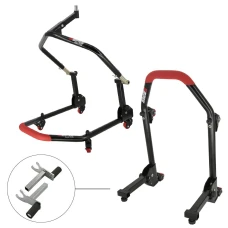 SEFIS M20U klappbarer mobiler Motorradständer Set - Lenkkopf und Hinterrad - 2in1 SEFIS M20U klappbarer mobiler Motorradständer Set - Lenkkopf und Hinterrad - 2in1
