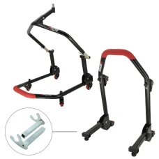 SEFIS M20U klappbarer mobiler Motorradständer Set - Lenkkopf und Hinterrad - Racing (Haken) SEFIS M20U klappbarer mobiler Motorradständer Set - Lenkkopf und Hinterrad - Racing (Haken)