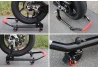 SEFIS M20U klappbarer mobiler universeller Motorradständer - SET Front und Heck - 2in1 / Racing (Haken)