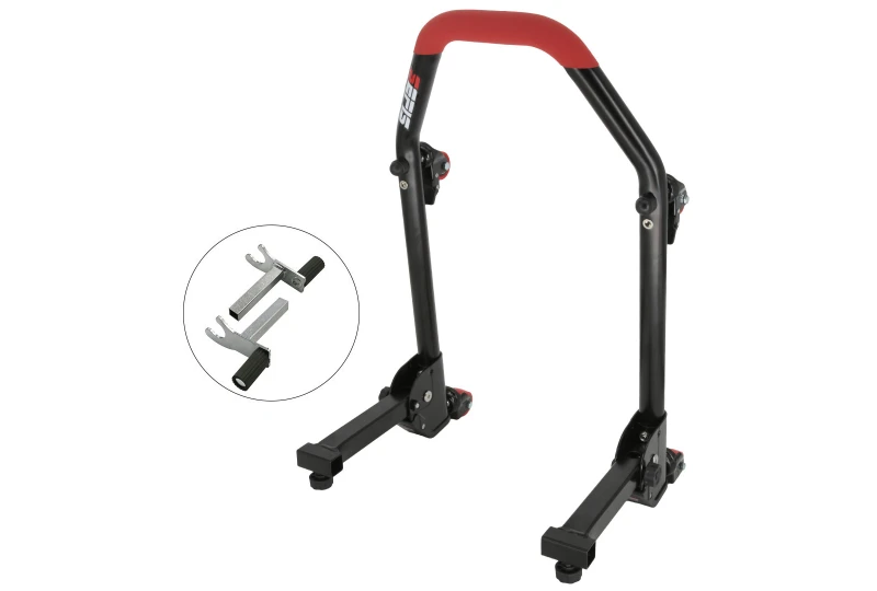 SEFIS M20U klappbarer mobiler Universal-Motorradständer Front - 2in1